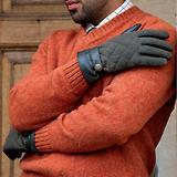 Thumbnail 3 of Dents Men's Bruton Touchscreen Water-Resistant Fleece-Lined Leather Gloves - Olive