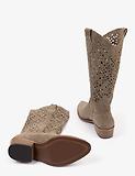 Thumbnail 4 of Penelope Chilvers Women's Goldie Cut Out Lace Boots - Camel
