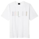 Thumbnail 1 of PS By Paul Smith Men's Stitch Stripe Print T-Shirt - White