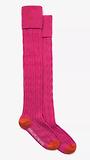 Thumbnail 2 of Penelope Chilvers Women's Cashmere Cable Boot Socks - Pink