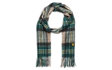 Thumbnail 2 of Lyle & Scott Men's Lambswool Blend Checked Scarf & Beanie Gift Set - Argyle Teal