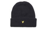 Thumbnail 3 of Lyle & Scott Men's Lambswool Blend Checked Scarf & Beanie Gift Set - Dark Navy