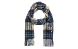 Thumbnail 5 of Lyle & Scott Men's Lambswool Blend Checked Scarf & Beanie Gift Set - Dark Navy