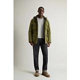 Thumbnail 4 of Woolrich Men's Logo Script Cotton Fleece Crewneck - Light Grey Melange