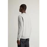 Thumbnail 3 of Woolrich Men's Logo Script Cotton Fleece Crewneck - Light Grey Melange