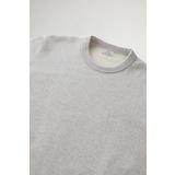 Thumbnail 7 of Woolrich Men's Logo Script Cotton Fleece Crewneck - Light Grey Melange