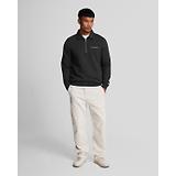 Thumbnail 3 of Lyle & Scott Men's Embroidered Collared 1/4 Zip Jumper - Jet Black/ White